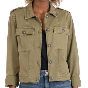 Kut from the Kloth Rosalyn  Trucker Flap Jacket NWOT